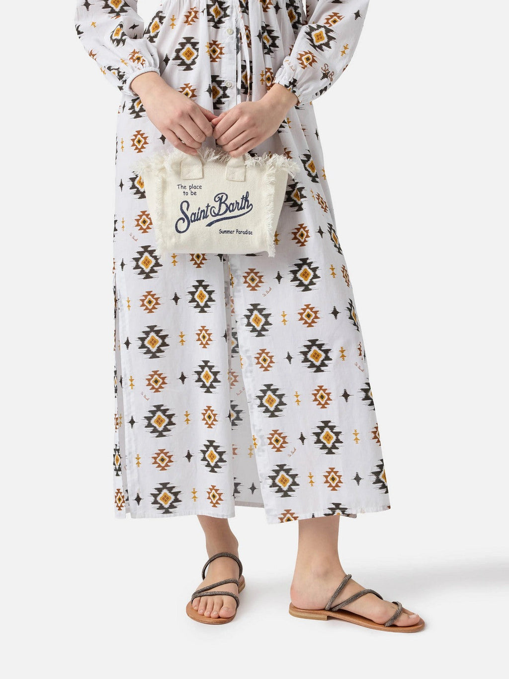 MC2 SAINT BARTH Borsa Donna  VANITY MINI LINEN 00405L Bianco
