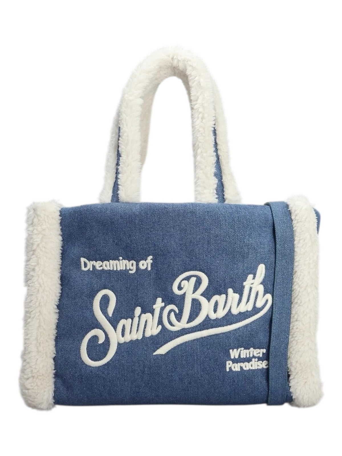 MC2 SAINT BARTH Borsa Donna  COLETTE SHEARLING 01473I DENIM 12 EMB