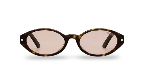 Dior Occhiali Da Sole Ovali Marroni Effetto Tartatugato