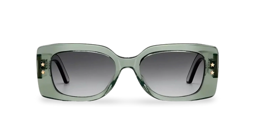 Dior Occhiali Da Sole Rettangolari Verde Trasparente