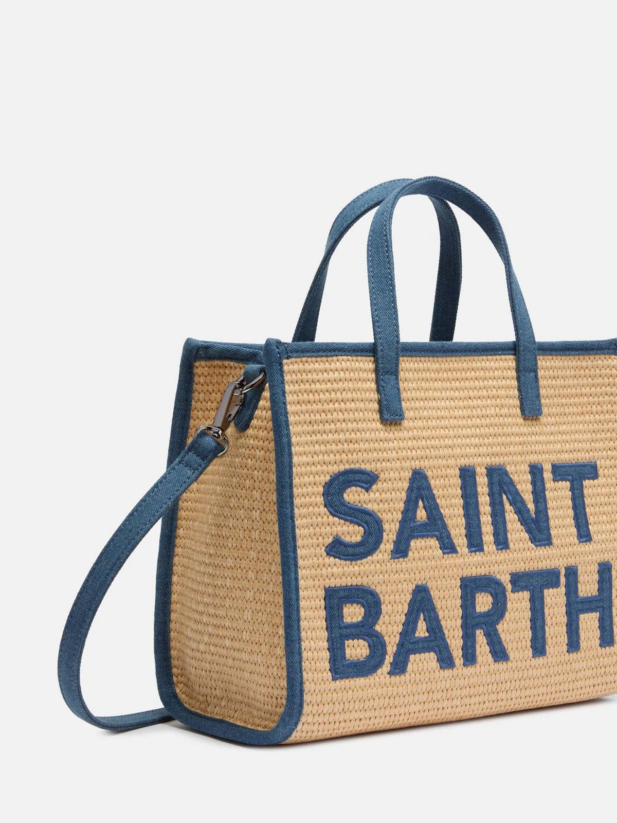 MC2 SAINT BARTH Borsa Donna  VIVIAN MID STRAW 00438L 11 PATCH DENIM
