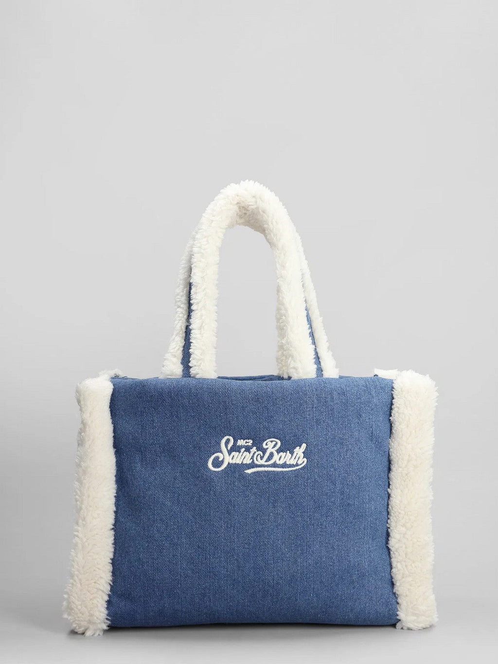 MC2 SAINT BARTH Borsa Donna  COLETTE SHEARLING 01473I DENIM 12 EMB