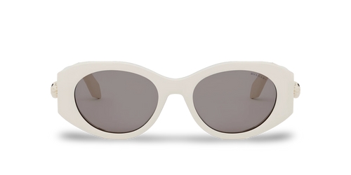 BVLGARI Occhiali Da Sole Ovali Bianchi